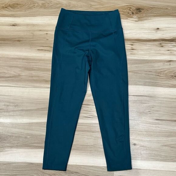 Girlfriend Collective Teal Green Cropped Leggings Women’s Medium - Picture 1 of 3
